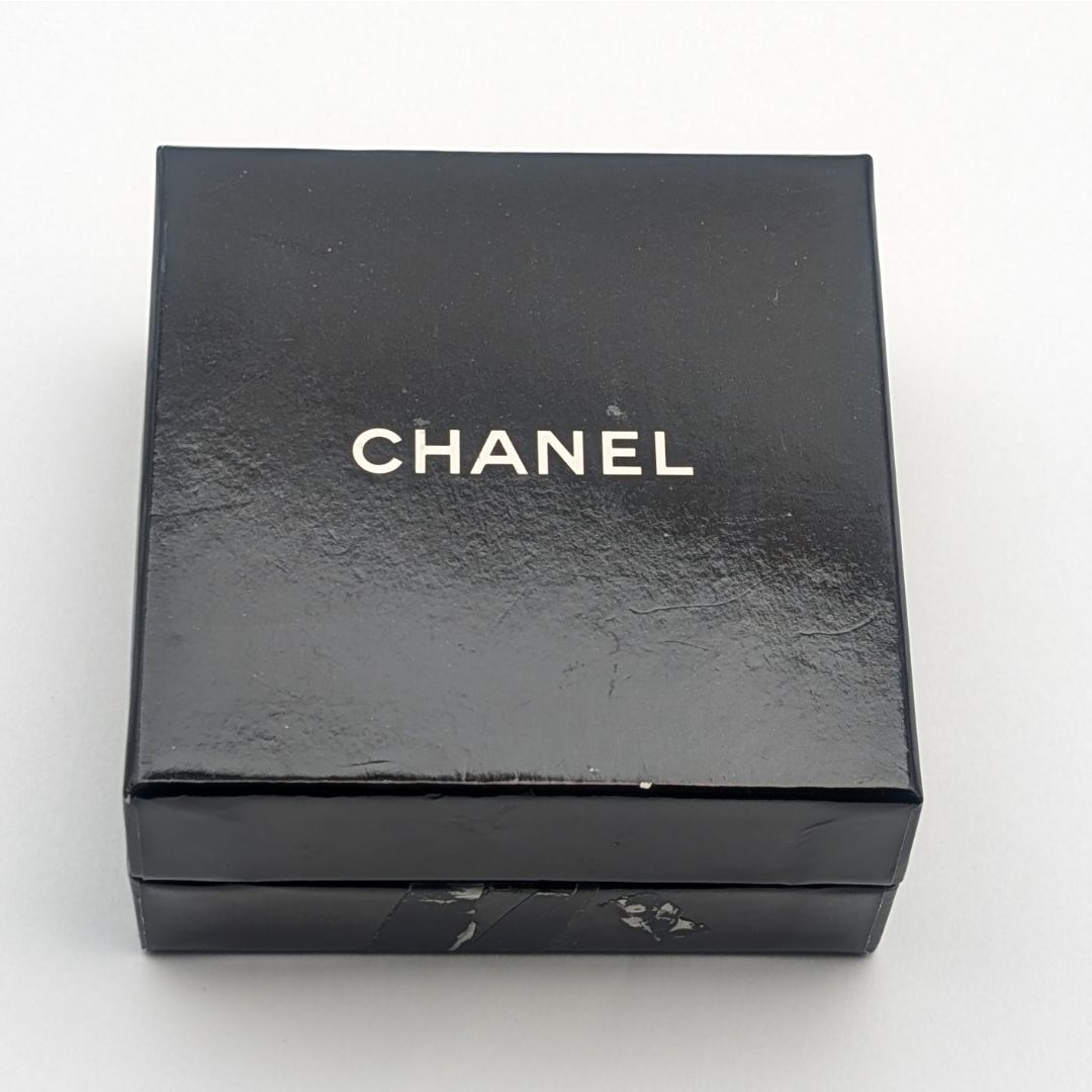Chanel Brooch CC Logo Gold Ring Triple Strand First Era Vintage