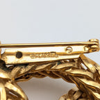 Chanel Brooch CC Logo Gold Ring Triple Strand First Era Vintage