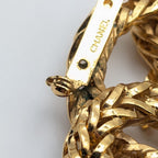Chanel Brooch CC Logo Gold Ring Triple Strand First Era Vintage