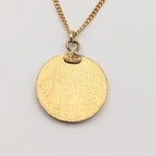 Chanel CC Logo Gold Black Pendant Round Coin Vintage — view 3
