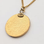 Chanel CC Logo Gold Black Pendant Round Coin Vintage — view 4