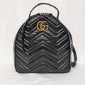 Gucci Appearance GG Marmont Leather Quilted Black Backpack