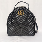 Gucci Appearance GG Marmont Leather Quilted Black Backpack