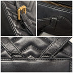 Gucci Appearance GG Marmont Leather Quilted Black Backpack — view 8
