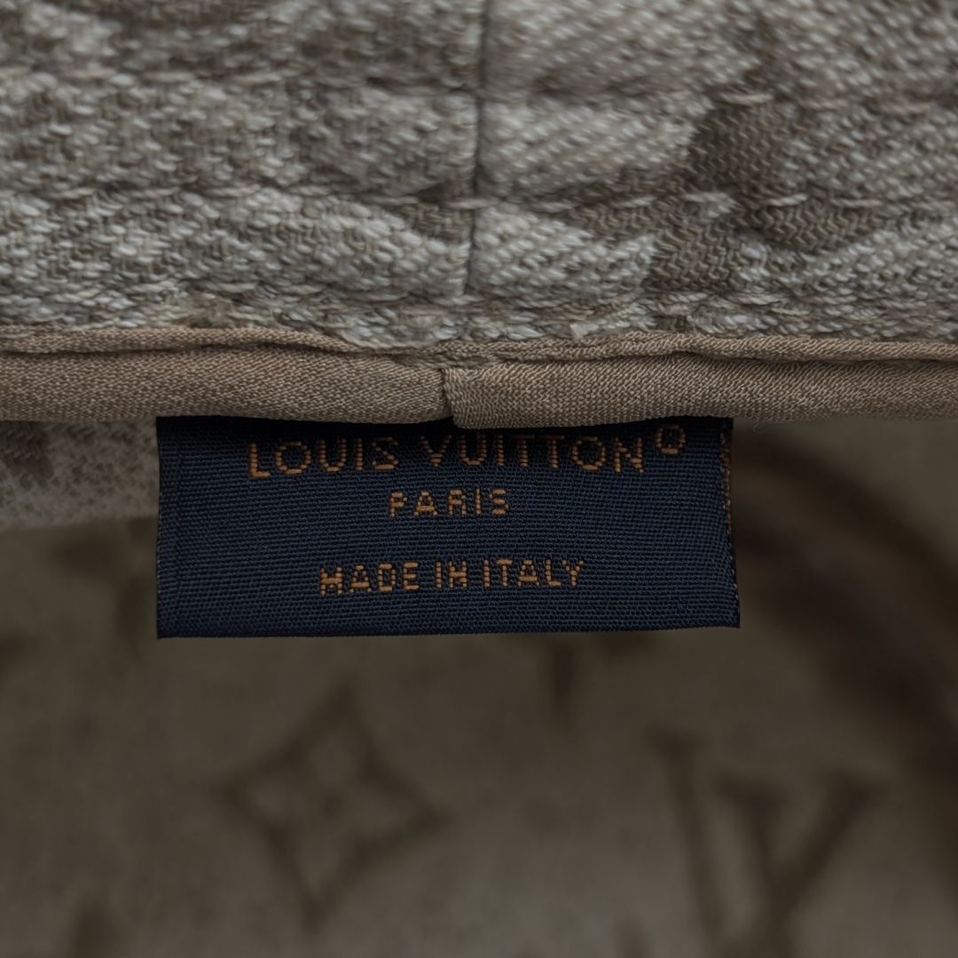 Louis Vuitton Monogram Jacquard Cotton Bucket Hat Gray Medium — view 9