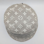 Louis Vuitton Monogram Jacquard Cotton Bucket Hat Gray Medium — view 3