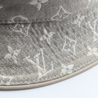 Louis Vuitton Monogram Jacquard Cotton Bucket Hat Gray Medium — view 6