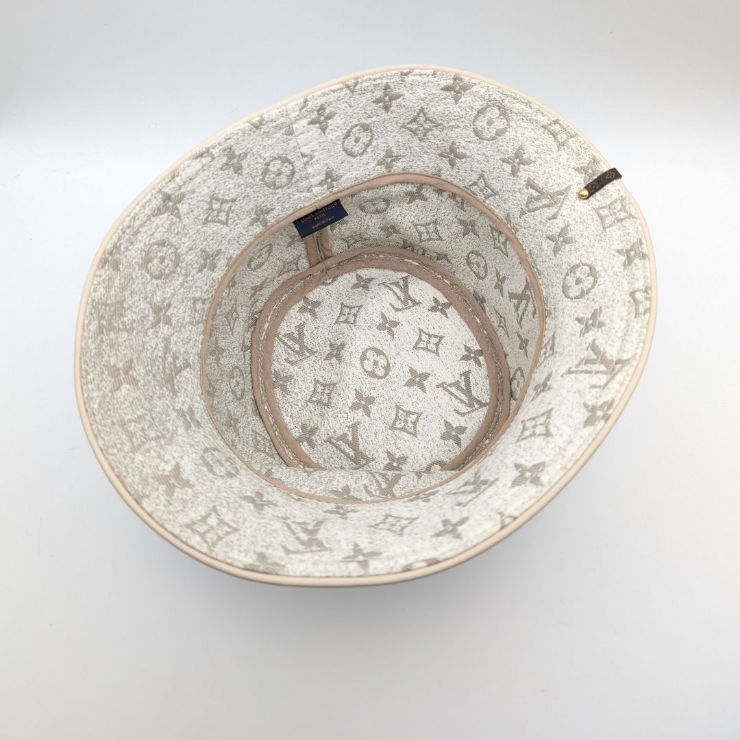 Louis Vuitton Monogram Jacquard Cotton Bucket Hat Gray Medium — view 8