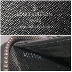 Louis Vuitton Zippy Wallet Epi Denim Zip Around Blue Leather — view 9