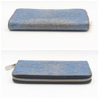 Louis Vuitton Zippy Wallet Epi Denim Zip Around Blue Leather — view 3