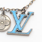 Louis Vuitton Collier LV Initial LV Logo Necklace Silver Blue — view 3