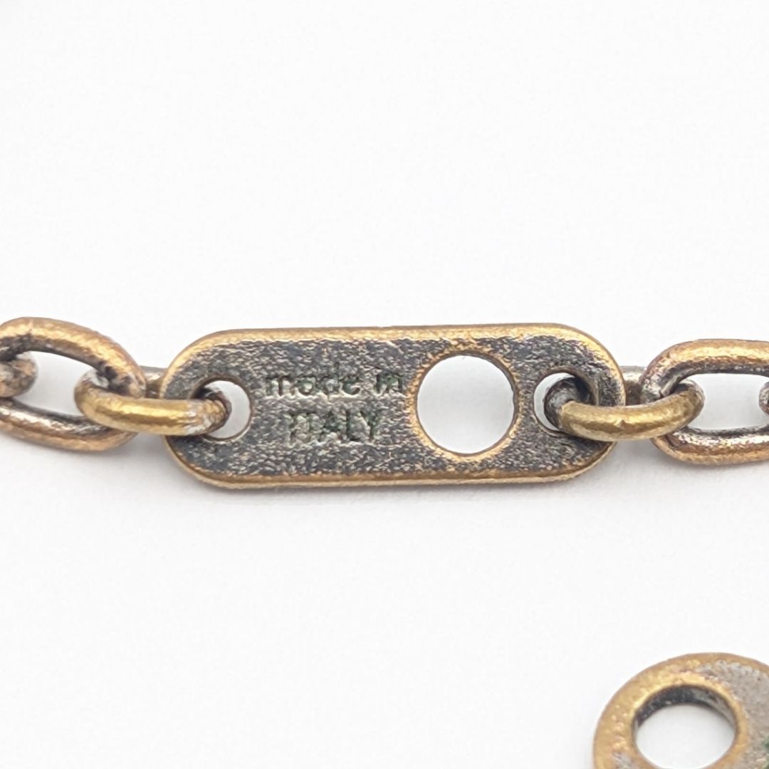 Louis Vuitton Collier LV Initial LV Logo Necklace Silver Blue — view 6
