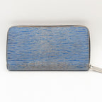 Louis Vuitton Zippy Wallet Epi Denim Zip Around Blue Leather — view 2