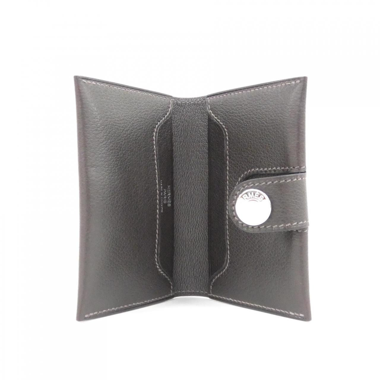 Hermes Card Case Card Holders Brown — view 5