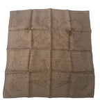 Hermes Lart Decrire the Art of Calligraphy Scarf Silk Brown