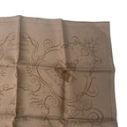 Hermes Lart Decrire the Art of Calligraphy Scarf Silk Brown — view 3