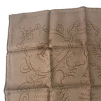 Hermes Lart Decrire the Art of Calligraphy Scarf Silk Brown — view 2