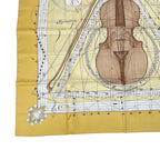 Hermes Scarf Silk Carre 90 Music Played by Spheres la Musique Des Yellow — view 4