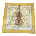 Hermes Scarf Silk Carre 90 Music Played by Spheres la Musique Des Yellow