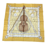 Hermes Scarf Silk Carre 90 Music Played by Spheres la Musique Des Yellow