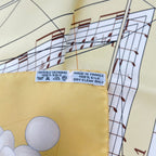 Hermes Scarf Silk Carre 90 Music Played by Spheres la Musique Des Yellow — view 6
