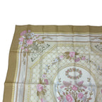 Hermes Large Scarf Silk Carre 90 Jeux de Paille Straw Play Beige — view 2