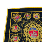 Hermes Scarf Silk Carre 90 Coat of Arms of Paris Black — view 2