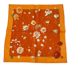 Hermes Scarf Silk la Rosee Anne Gavarni Rose Drops Orange