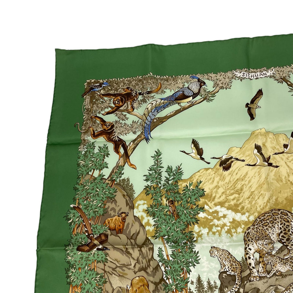 Hermes Scarf Carre 90 Silk Sichuan Green — view 3
