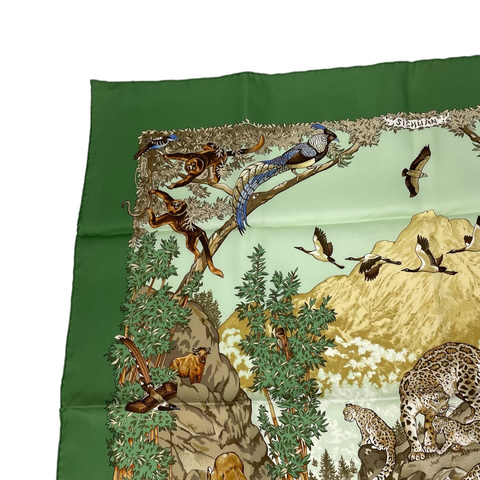 Hermes Scarf Carre 90 Silk Sichuan Green — view 3