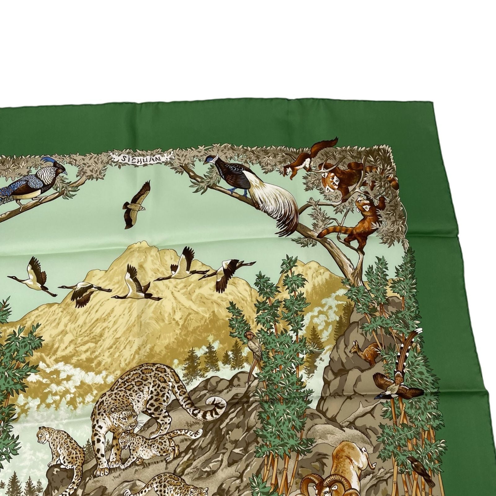 Hermes Scarf Carre 90 Silk Sichuan Green — view 4