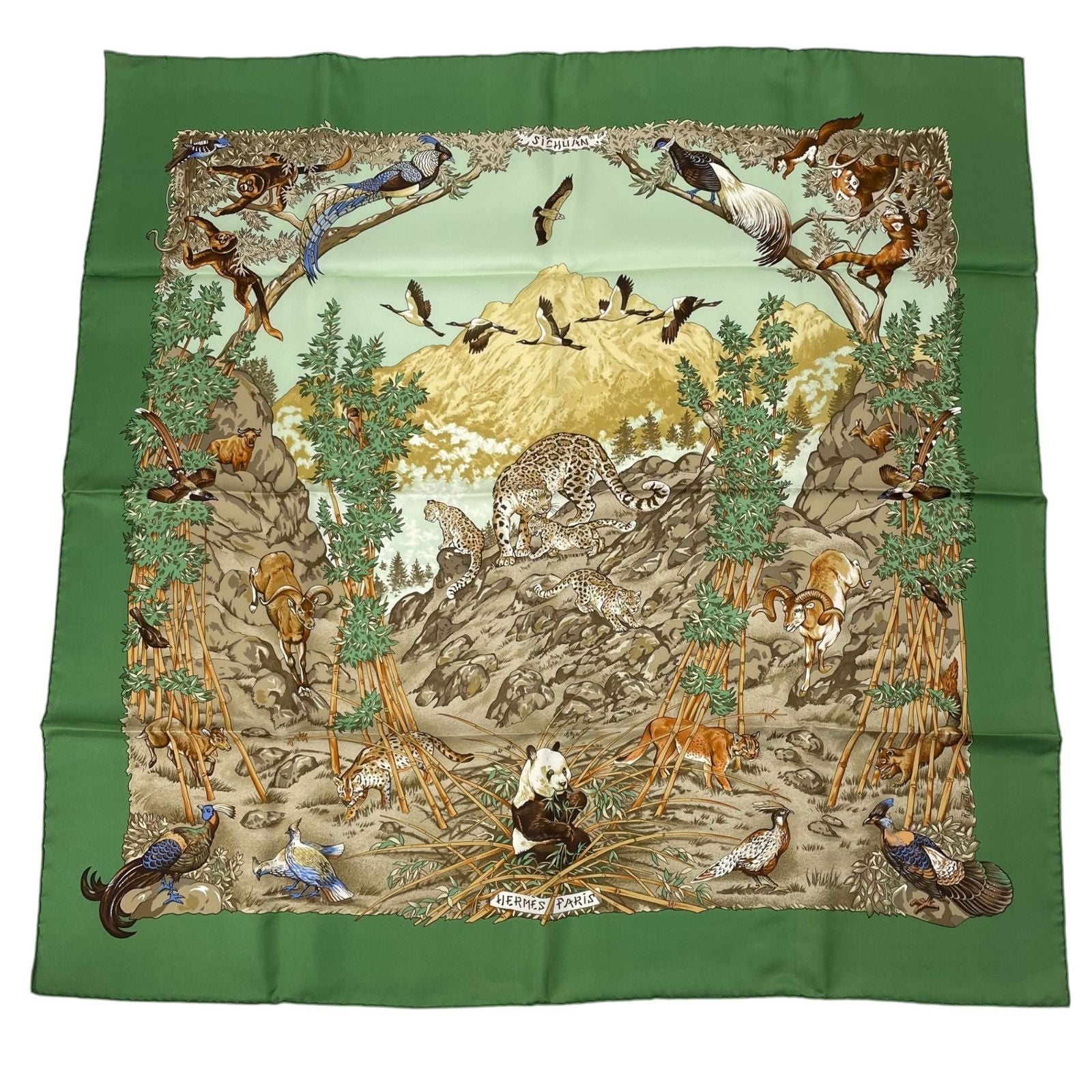Hermes Scarf Carre 90 Silk Sichuan Green — view 2