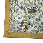 Hermes Carre 90 Silk 100% Scarf AU Coeur Des Bois in the Forest Yellow — view 5