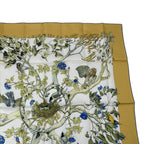 Hermes Carre 90 Silk 100% Scarf AU Coeur Des Bois in the Forest Yellow — view 4