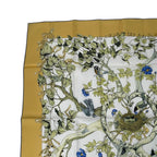 Hermes Carre 90 Silk 100% Scarf AU Coeur Des Bois in the Forest Yellow — view 3