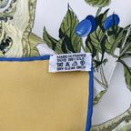 Hermes Carre 90 Silk 100% Scarf AU Coeur Des Bois in the Forest Yellow — view 7