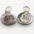 Chanel CC Logo Vintage Metal & Rhinestone Earrings — view 4