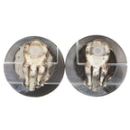 Chanel CC Logo Vintage Metal & Rhinestone Earrings — view 3