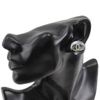 Chanel CC Logo Vintage Metal & Rhinestone Earrings — view 2