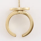 Chanel Ring Set CC Logo Gold Plated With Rhinestones 01c Bangle Bracelet