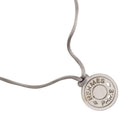 Hermes Series Medallion Silk Code Bijouterie Fantaisie Metal Gray Necklace