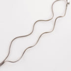 Hermes Series Medallion Silk Code Bijouterie Fantaisie Metal Gray Necklace — view 4