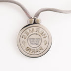 Hermes Series Medallion Silk Code Bijouterie Fantaisie Metal Gray Necklace — view 6