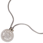 Hermes Series Medallion Silk Code Bijouterie Fantaisie Metal Gray Necklace — view 3