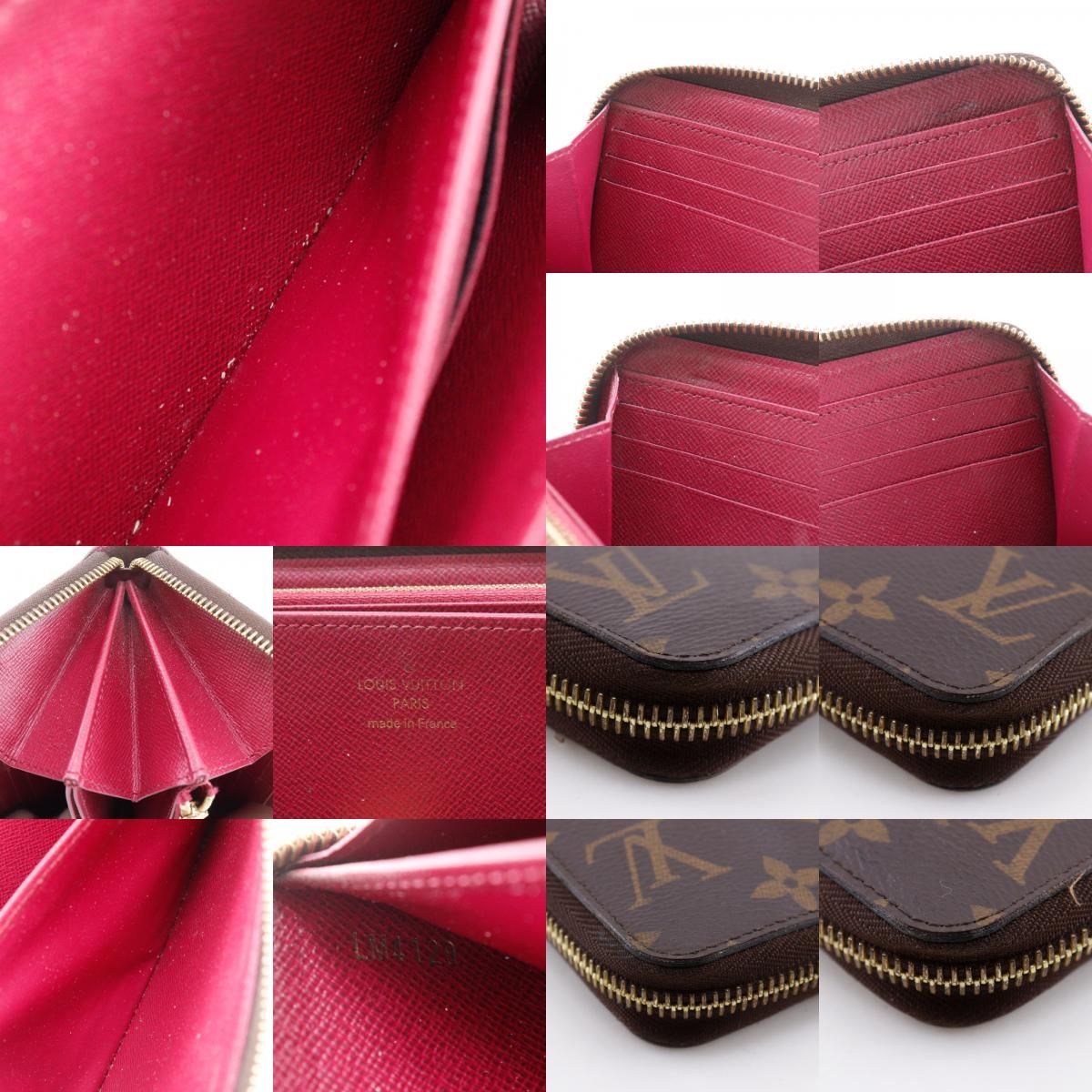 Louis Vuitton Zippy Wallet Zip Around Monogram Canvas Fuchsia — view 9