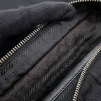 Prada Shoulder Bag Chimera Triangle Logo Nylon Metal Black — view 8
