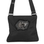 Prada Shoulder Bag Chimera Triangle Logo Nylon Metal Black