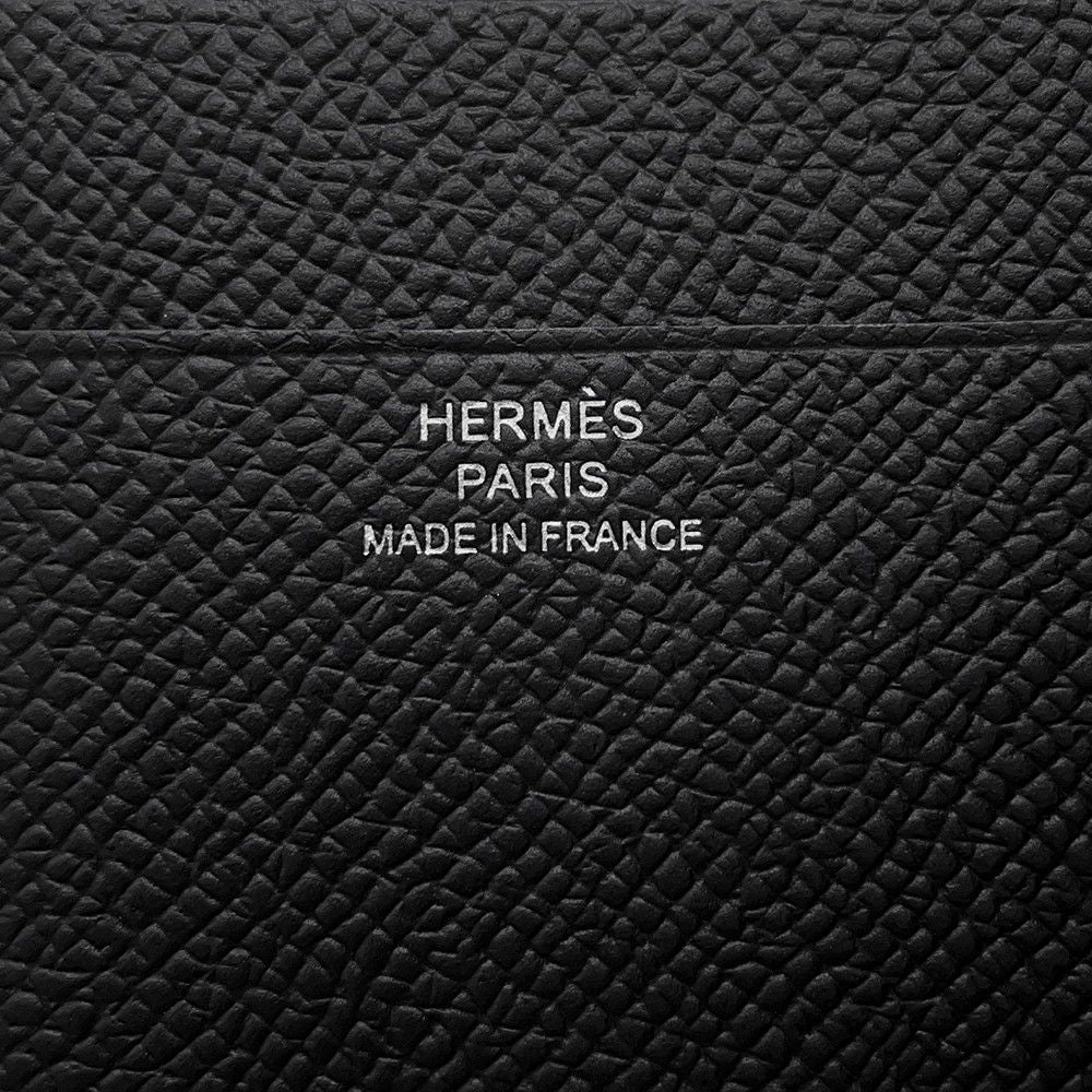 Hermes Trifold Wallet Bearn Combination Monochrome Black Epsom — view 7