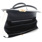 Hermes Shoulder Bag Navy Gold Box Calf — view 7