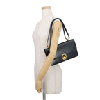 Hermes Shoulder Bag Navy Gold Box Calf — view 4